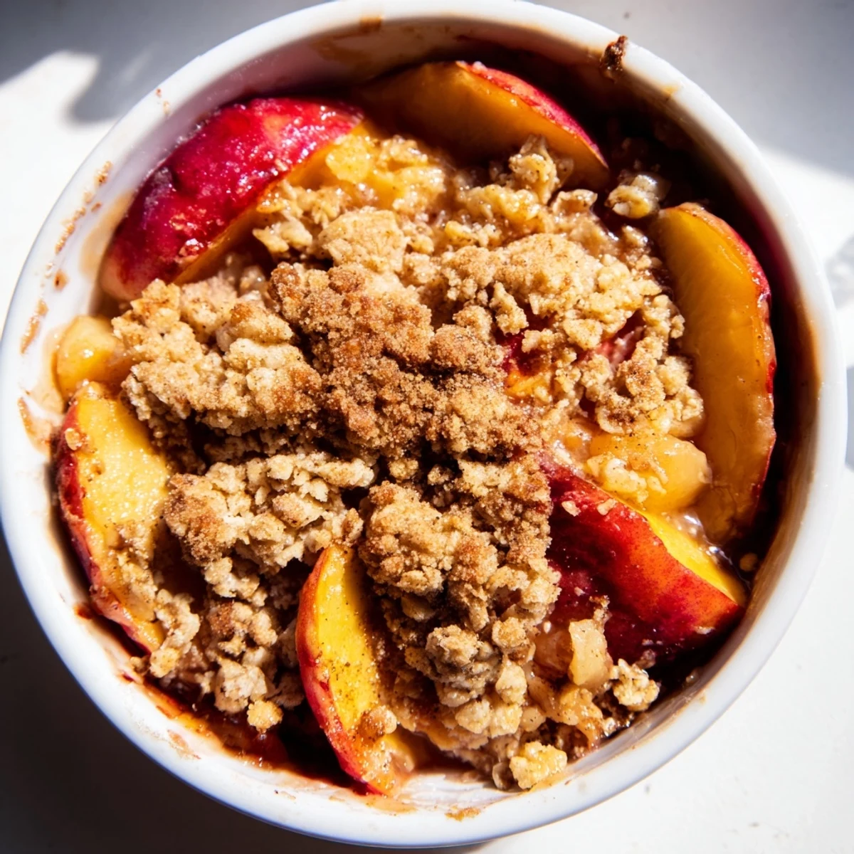Peach Ginger Crumble Delight
