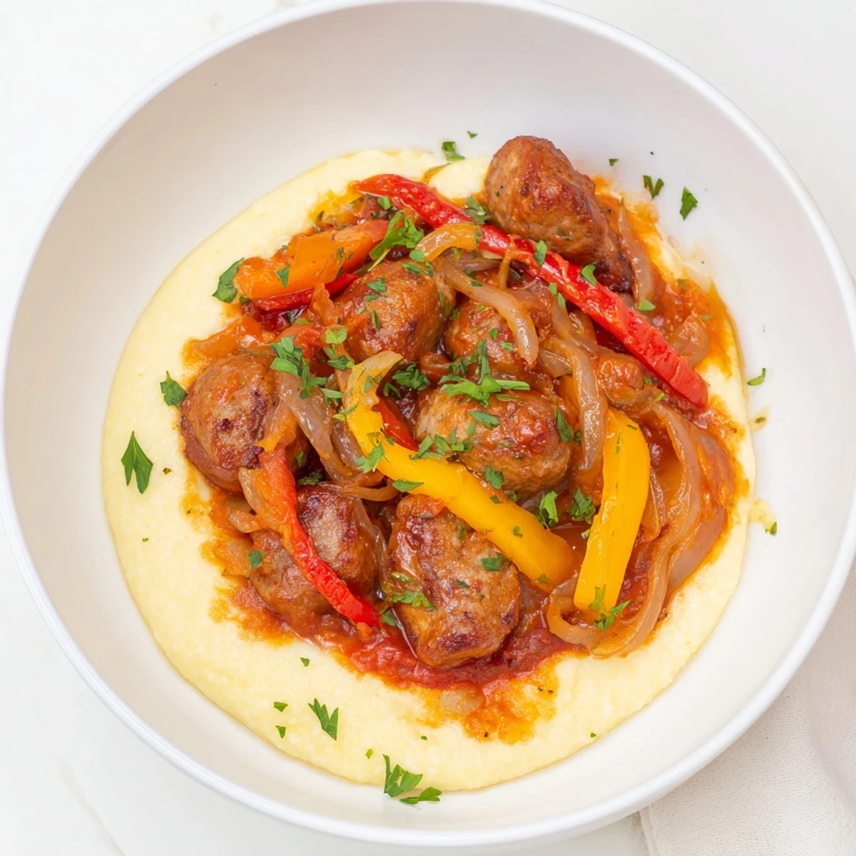 Herb Cozy Skillet Sausage Peppers