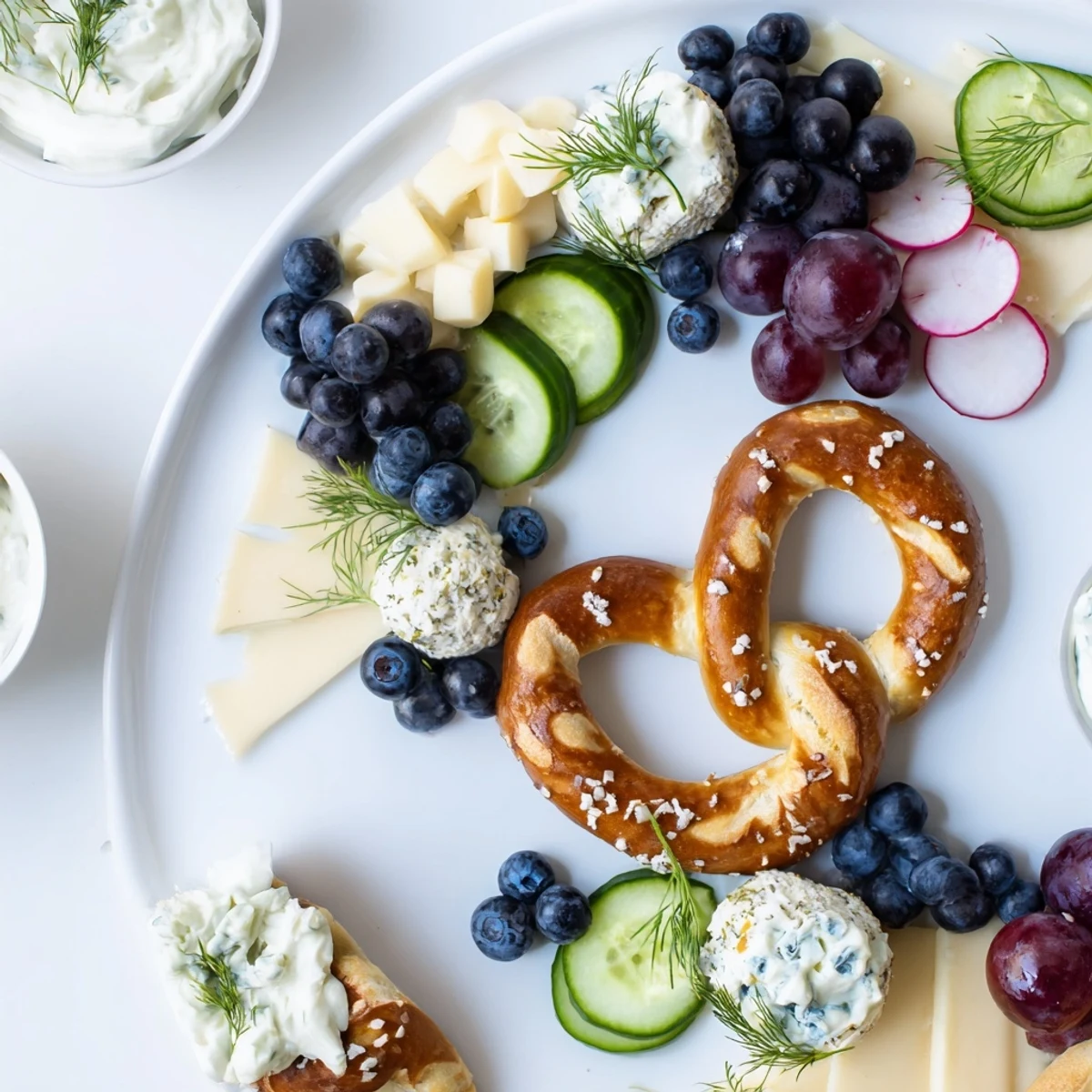 A beautiful Anchor Maritime Board with blue and white accents, perfect for a seaside party.