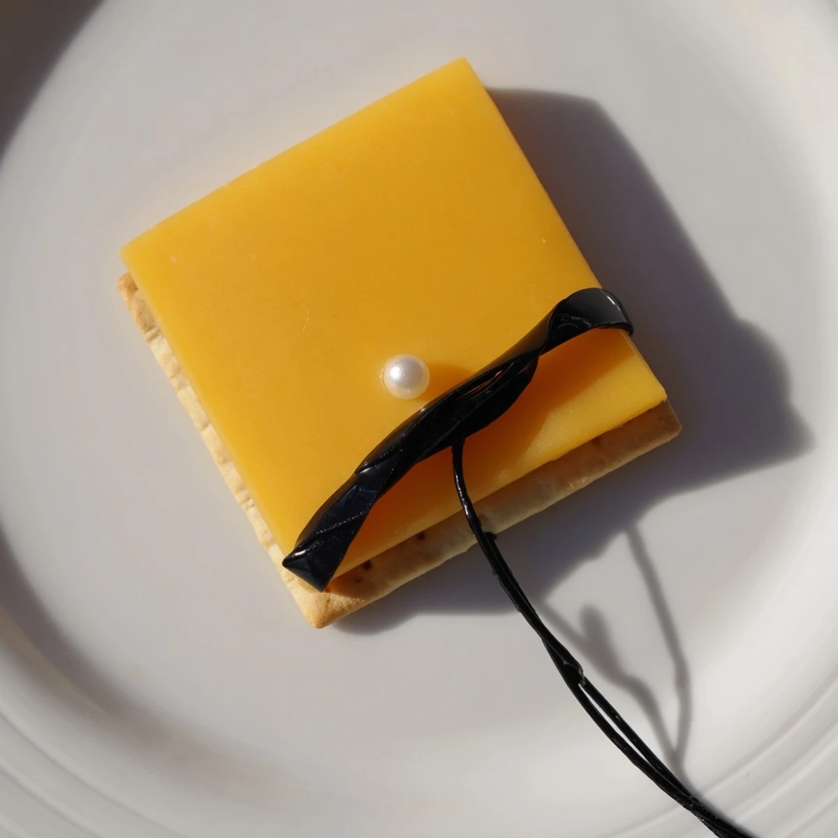 These festive Graduation Cap Snacks feature cheese caps with dangling licorice tassels, perfect party appetizers.