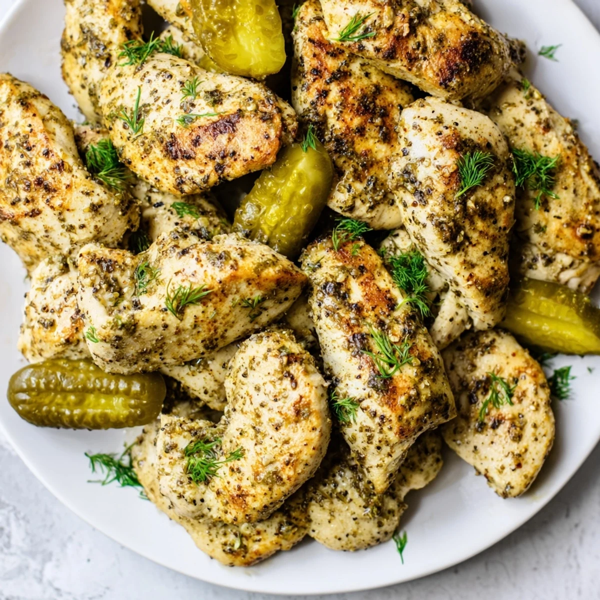 Golden-brown Pickle Ranch Chicken, juicy and tender, ready for a delicious, easy weeknight dinner.