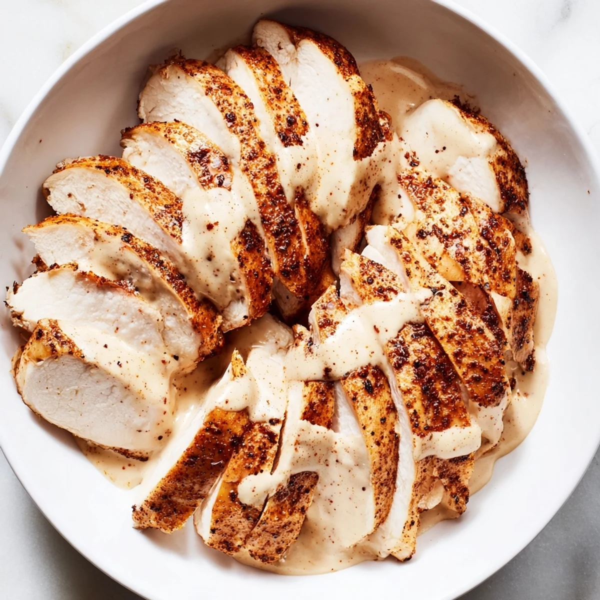 Juicy roasted chicken and golden chickpeas sit atop hearty farro and crisp greens in this vibrant Lemon Tahini Chicken Power Bowl.
