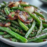 Roasted Garlic Green Beans Lemon