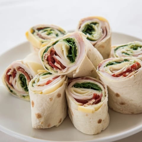 Turkey Provolone Pinwheels Snack