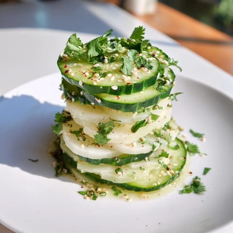 Jicama Cucumber Slice Stack #43
