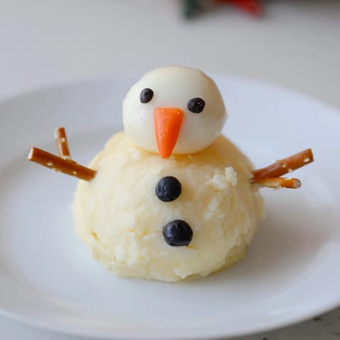 Melted Snowman Cheese Bites