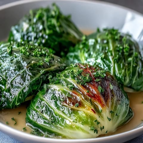 Herby Cabbage in Parmesan Broth