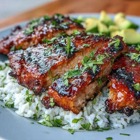 Layered honey-lime chicken and rice stack with creamy avocado mix, bursting with tangy-sweet flavors and fresh herbs for a satisfying main dish.