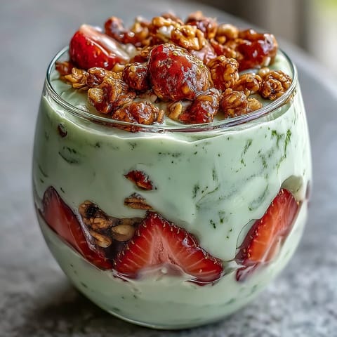 Strawberry Matcha Yogurt Parfait