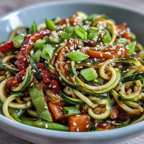 Healthy Easy Zucchini Noodle Stir Fry