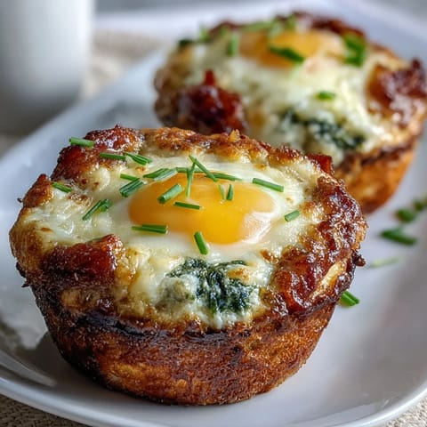 Savory ham cups filled with spinach-blended eggs, golden cheese, and chives—colorful and kid-friendly morning bites.