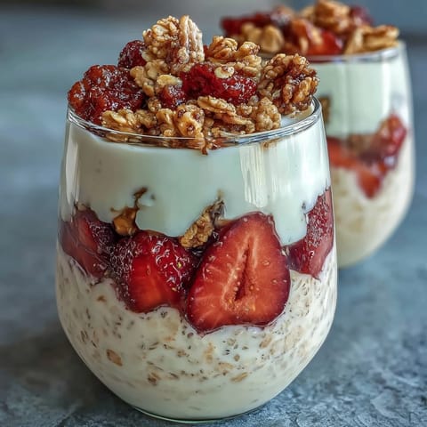 Strawberry Overnight Oats Chia