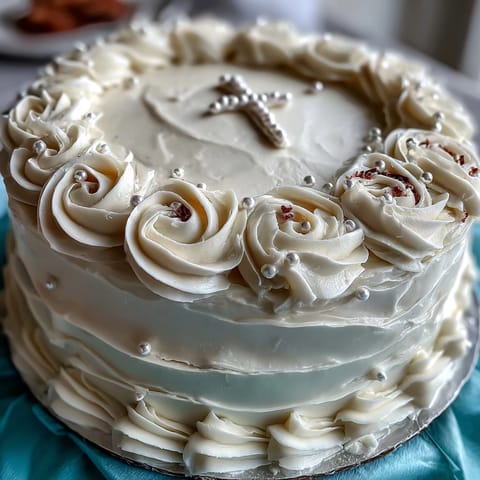 Elegant First Communion cake with white fondant roses and a cross topper, perfect for a sacred celebration.