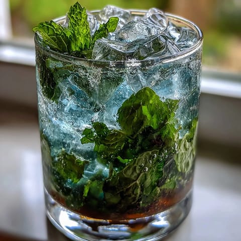 Refreshing non-alcoholic Mint Julep Mocktail featuring fresh mint, sparkling water, and a hint of lemon, perfect for warm weather gatherings