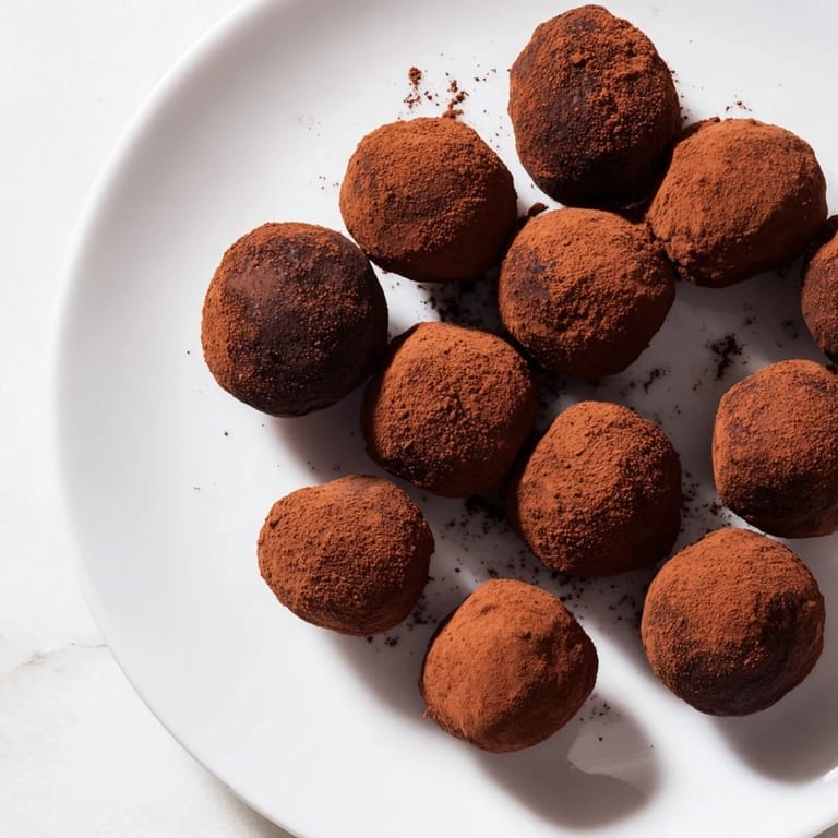 Melting in your mouth, these dark chocolate truffles offer a luxurious, easy-to-make dessert experience.