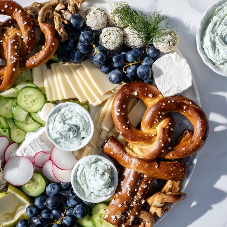 Imagine the coastal flavors of the Anchor Maritime Board with pretzels representing its rope detail.