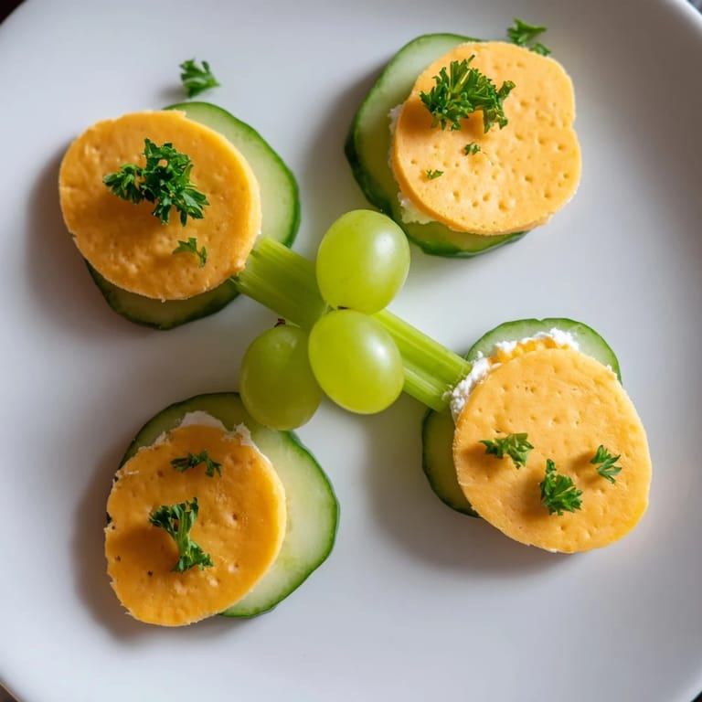 Homemade Lucky Four-Leaf Clover Snack, a tasty and easy treat with vibrant green celery stems.