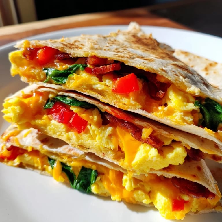 Enjoy a quick and easy breakfast: a visually appealing Breakfast Quesadilla Hack served warm and delicious.