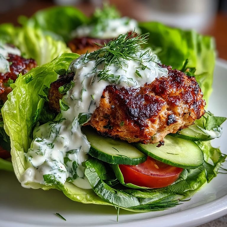 Lightened-Up Turkey Burger Lettuce Wraps with Avocado Ranch