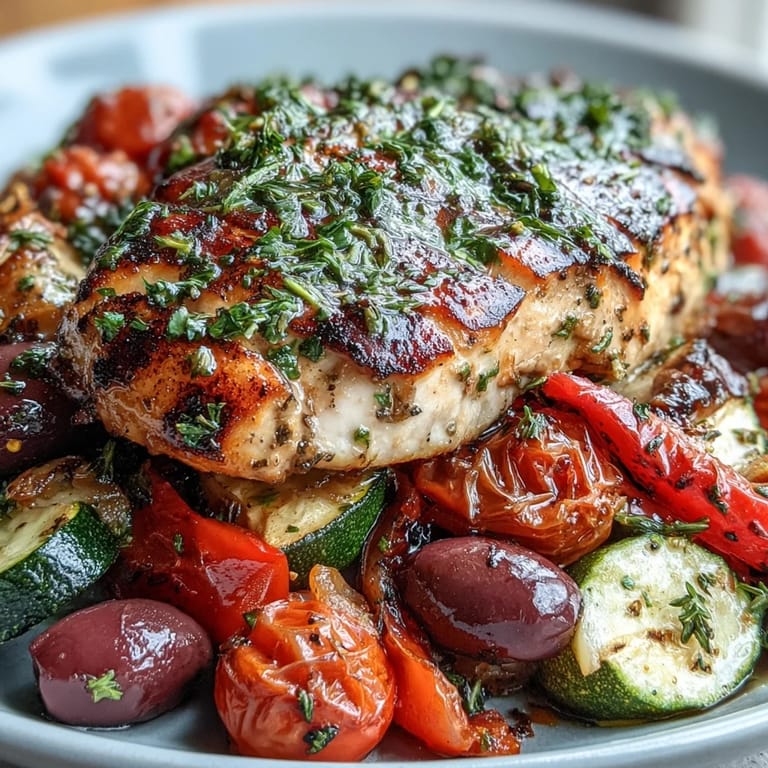 Vibrant Greek chicken and veggie foil packets bursting with lemon, oregano, and Mediterranean flavors, perfect for quick weeknight dinners.