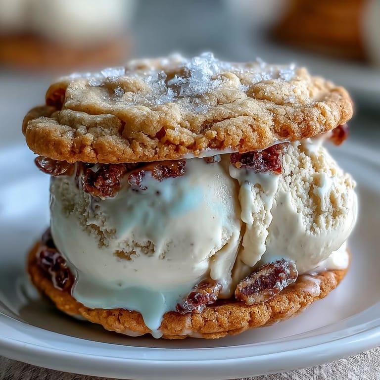 Refreshing vanilla bean ice cream and espresso cookies combine for a perfect summer dessert sandwich.