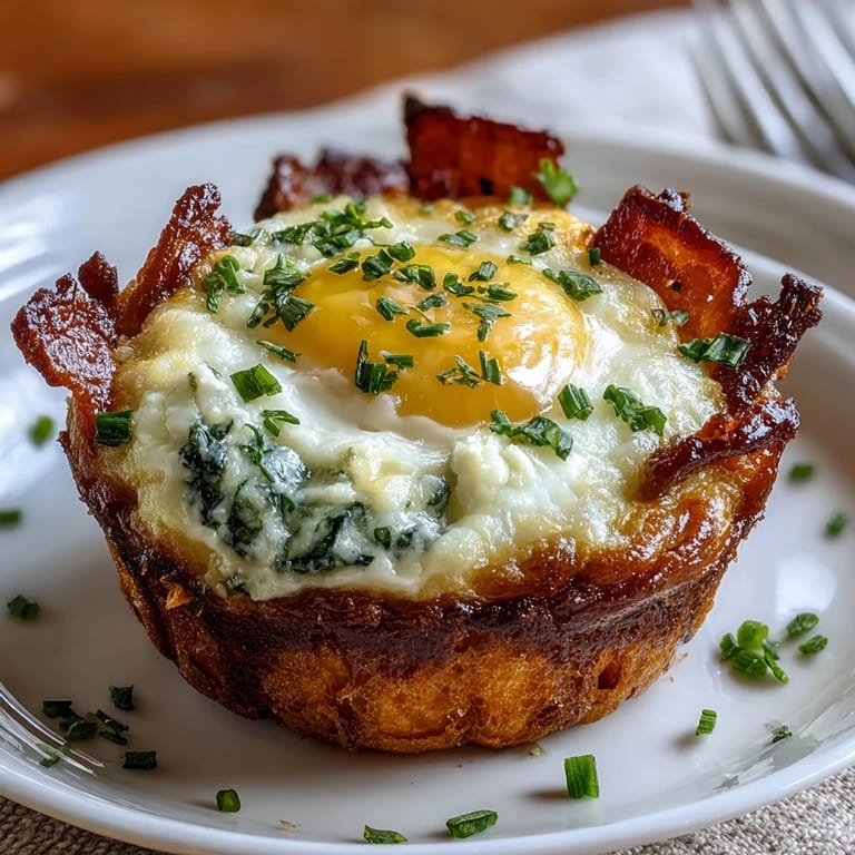 Kid-approved green eggs and ham breakfast cups, baked until puffy and served warm with a sprinkle of herbs.
