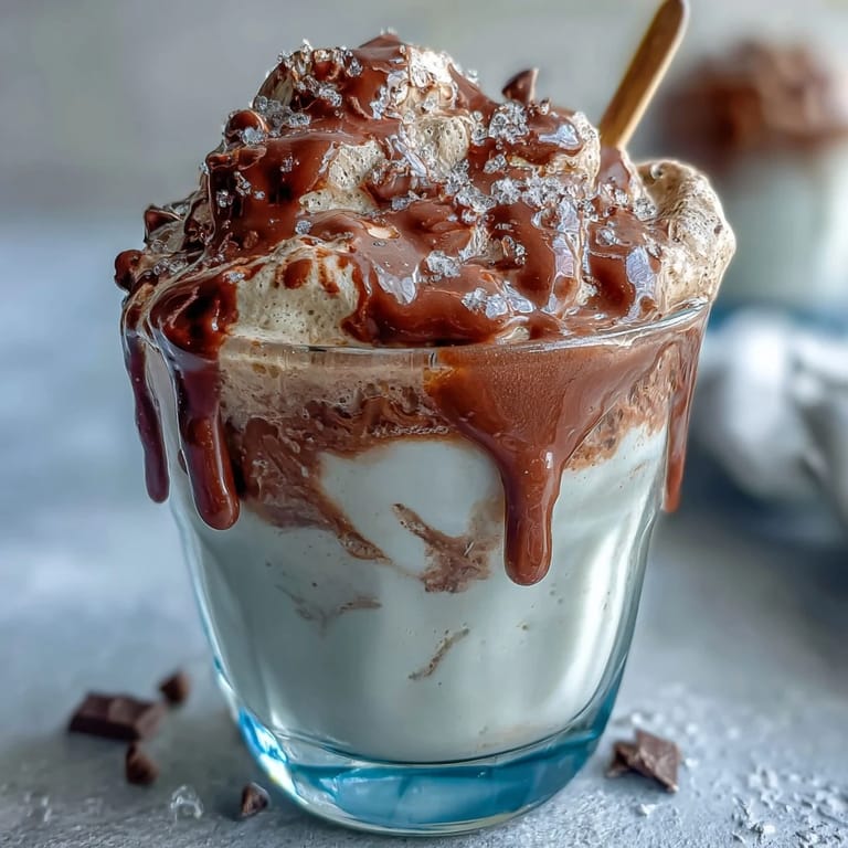 Vanilla bean coffee-flavored frozen pops swirled with silky chocolate fudge, ideal for coffee lovers seeking a refreshing dessert.