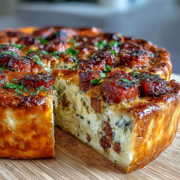 Traditional Italian Easter pie with ricotta, salami, and Parmigiano-Reggiano, baked to golden perfection in a tender pastry shell.