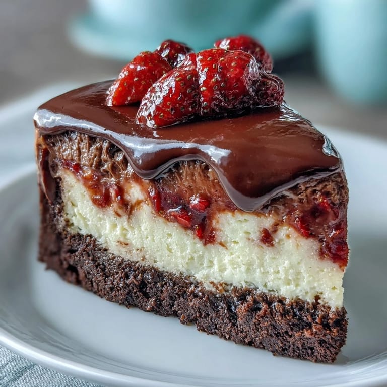 No-bake Easy Dubai Chocolate Strawberry Cheesecake Cups featuring chocolate crumb base, smooth cheesecake filling, and juicy strawberries in elegant glass cups.