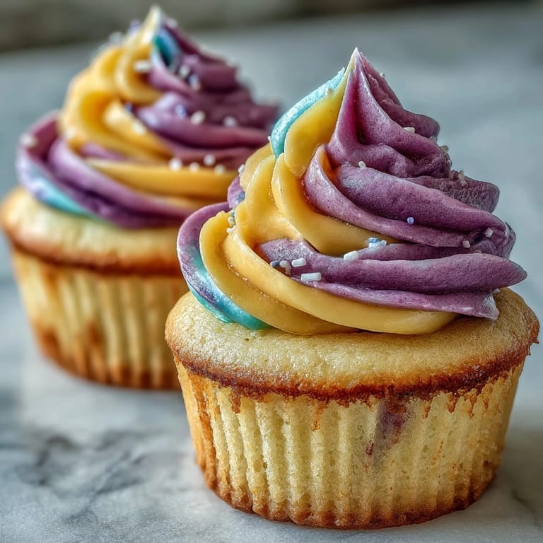 Decadent Gemini birthday cupcakes adorned with expertly piped dual-tone icing.