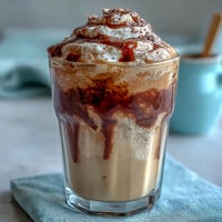 Creamy vanilla bean frappuccino fudge pops with a rich chocolate fudge layer, perfect for a cool summer treat.