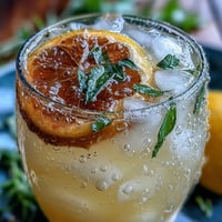 Vibrant ginger prebiotic lemonade in a glass pitcher with fresh lemon slices and mint garnish, perfect for a refreshing summer drink.  