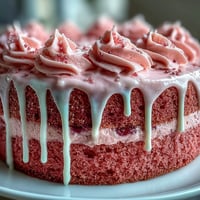 Blush pink Bridal Shower Rosé Velvet Cake with elegant gold drip.